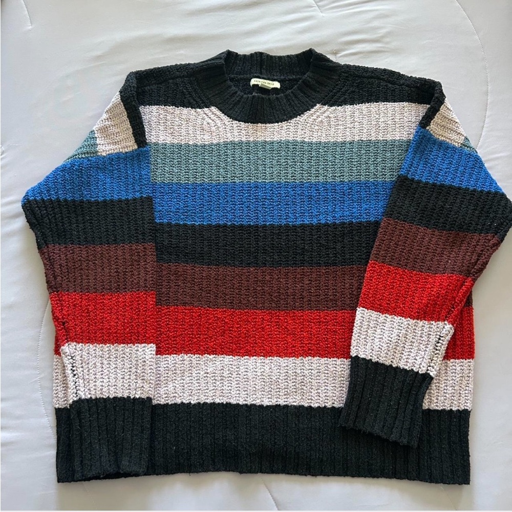 American Eagle Outfitters Colorblock Crewneck Sweater